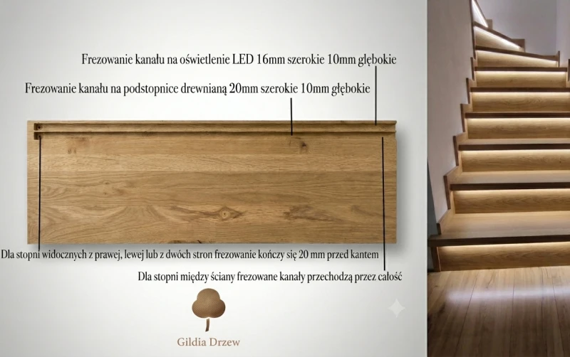 Schody z oświetleniem LED